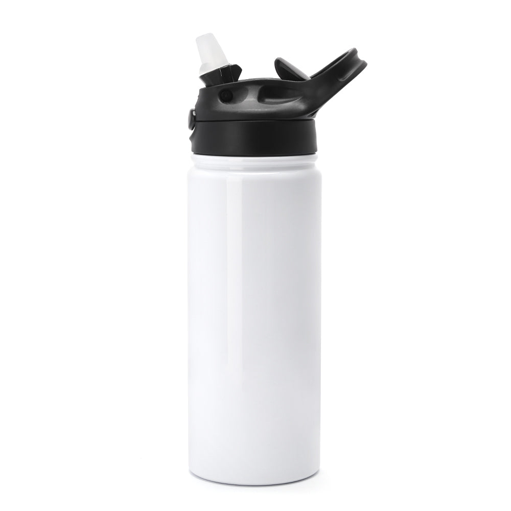 Drink Bottle with Flip Lid Straw