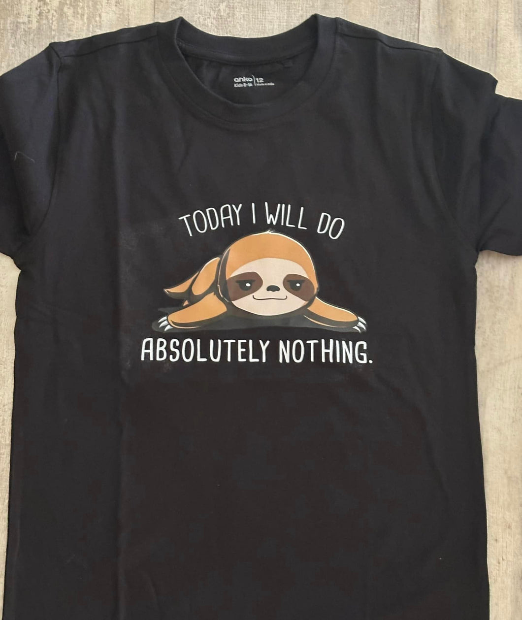 Sloth T-shirt today i will do absolutely nothing