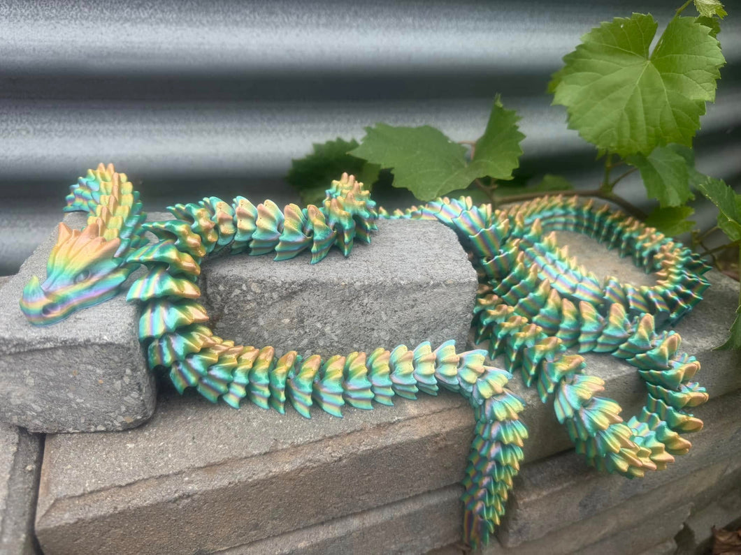 3D 1.6m long Green/yellow dragon