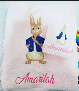 Rabbit Peter Personalized Towel