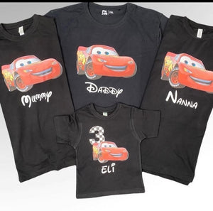 Birthday Cars Family Pack T-shirts