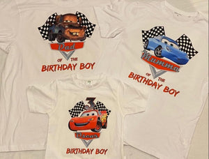 Birthday Cars Family Pack T-shirts