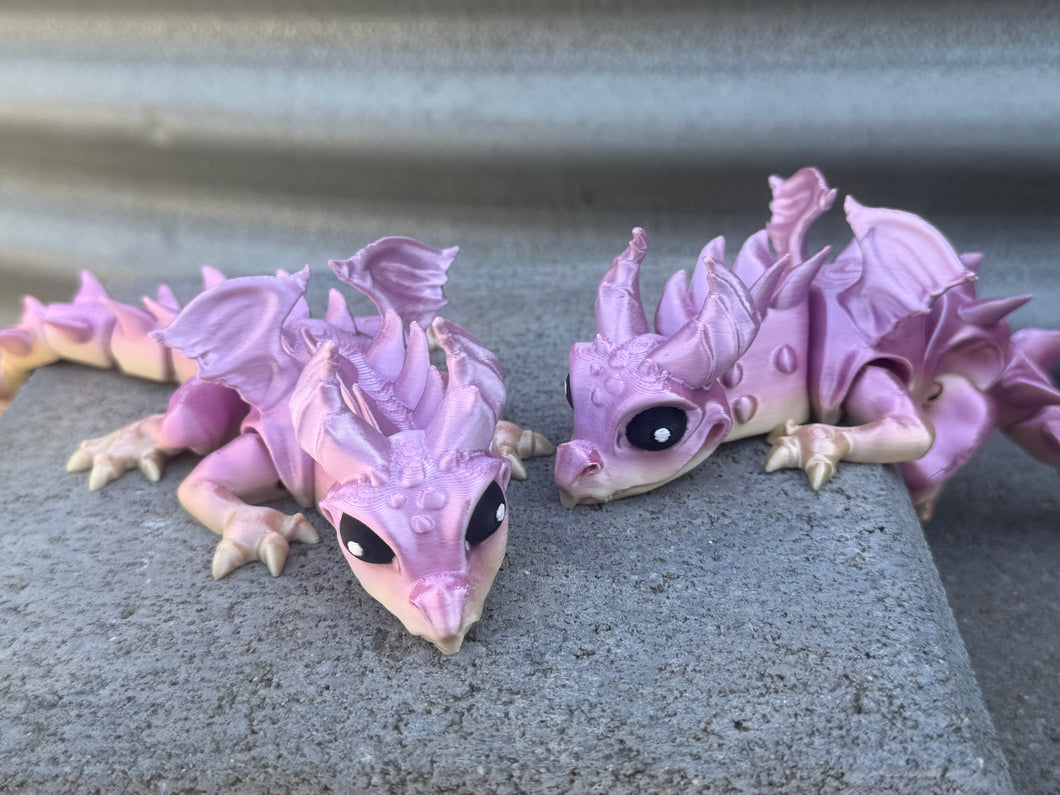 3D  purple lizard dragon