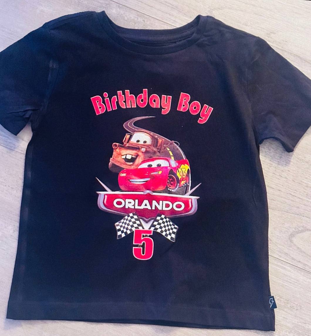 Birthday Boy Car T-shirt