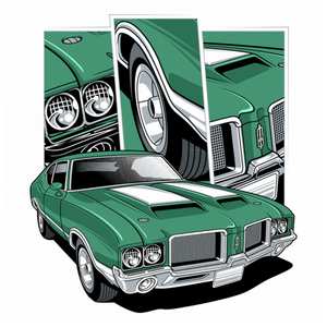 Muscle Car Green T-shirt