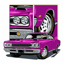 Muscle Car Purple T-shirt