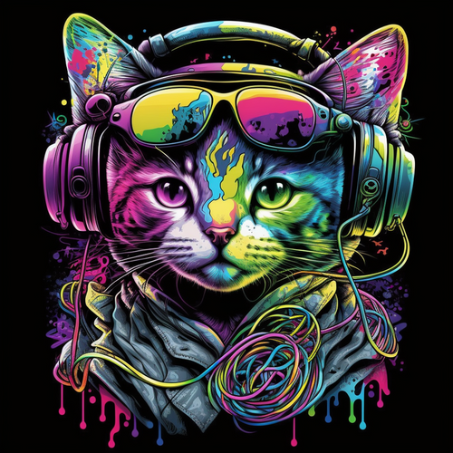 Retrowave Cat T-shirt