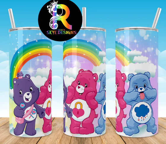 Care bear rainbow 20oz tumbler