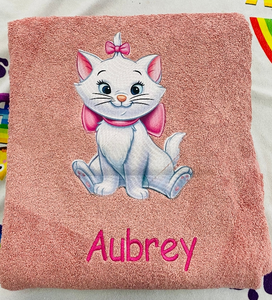 Cat Personalized Towel