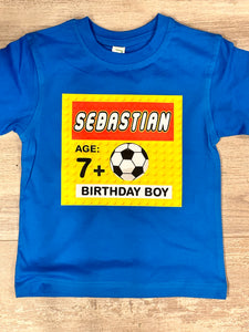 Lego block birthday tshirt