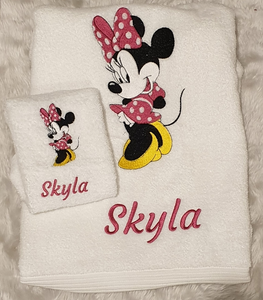 Girl Mouse Personalized Towel