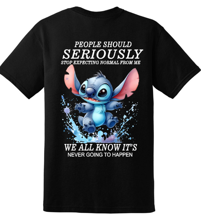 Stop asking why I'm crazy stitch t-shirt