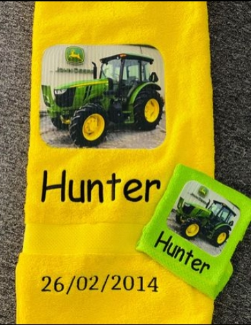 Tractor Personalized Towel