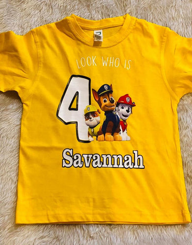 Paw patrol birthday top