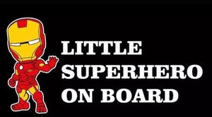 Little Superhero on board car decal