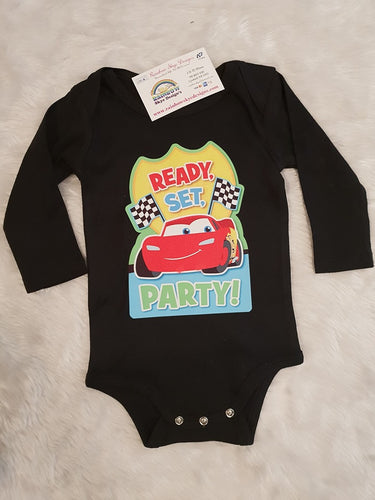 Ready,Set,PARTY! cars Birthday top