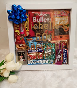 Chocolate shadow box personalised