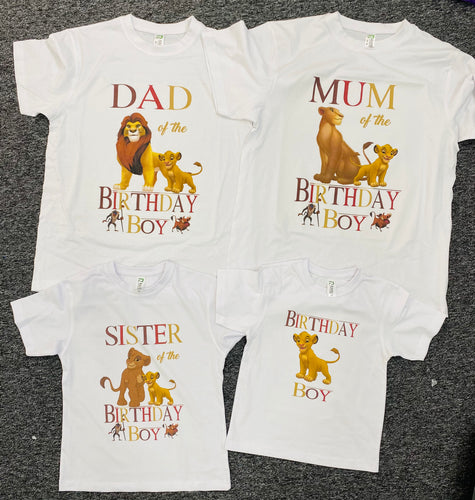 Lion king Custom Tshirt Pack Birthday/Celebration