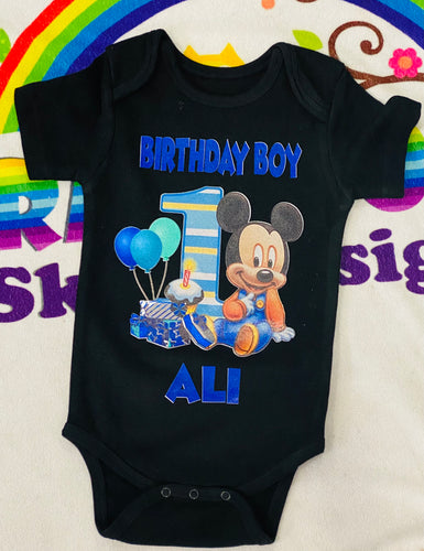 Mickey birthday tshirt/onesie