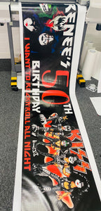 Kiss birthday banner/backdrop