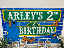 Cookie Monster birthday banner/backdrop