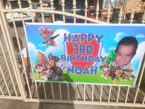 Elmo birthday vinyl banner