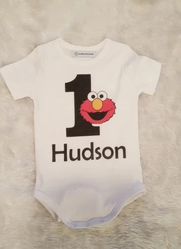 Elmo head  birthday tshirt