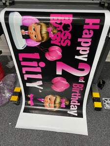 birthday vinyl banner