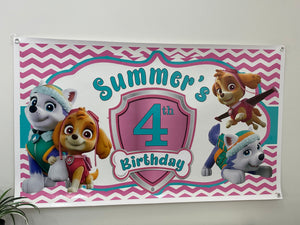 birthday vinyl banner