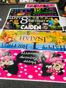 birthday vinyl banner