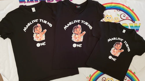 Hawaii girl Tshirt Pack Birthday/Celebration