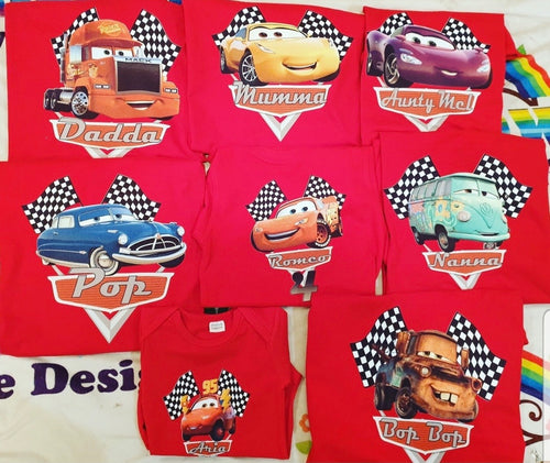 Cars Custom Tshirt Pack Birthday/Celebration